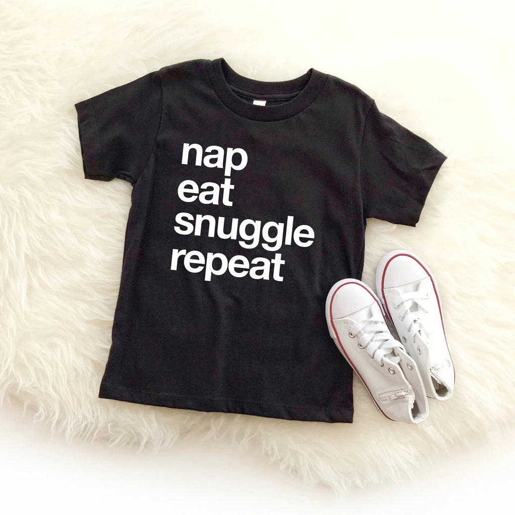 Nap Eat Snuggle Repeat Baby Tee