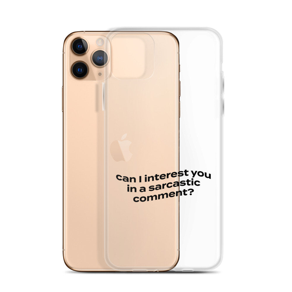 Can I Interest You In A Sarcastic Comment Iphone Case, clear minimalist phone case, chandler friends phone case, tv show quote, gift idea