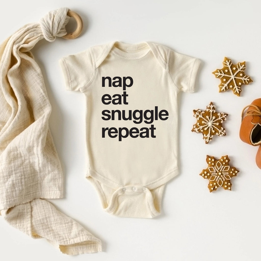Nap Eat Snuggle Repeat Baby Bodysuit