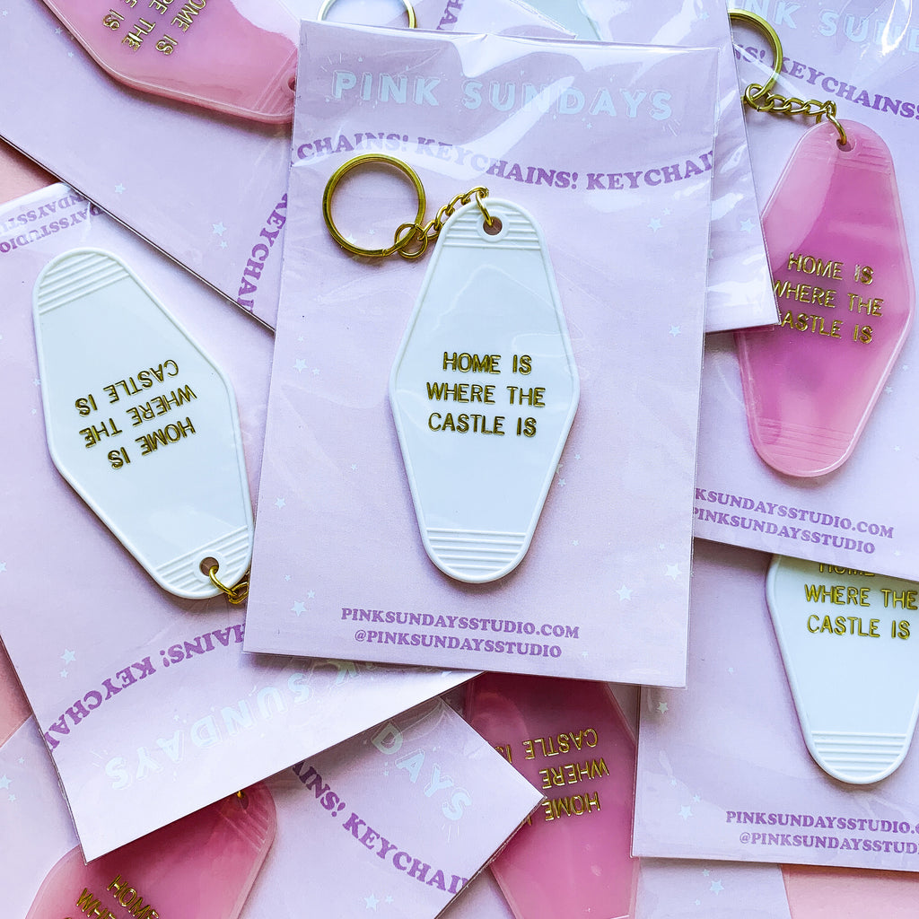 Home Is Where The Castle Is Keychain - pinksundays