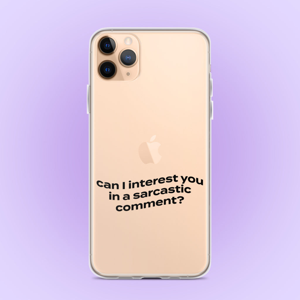 Can I Interest You In A Sarcastic Comment Iphone Case, clear minimalist phone case, chandler friends phone case, tv show quote, gift idea