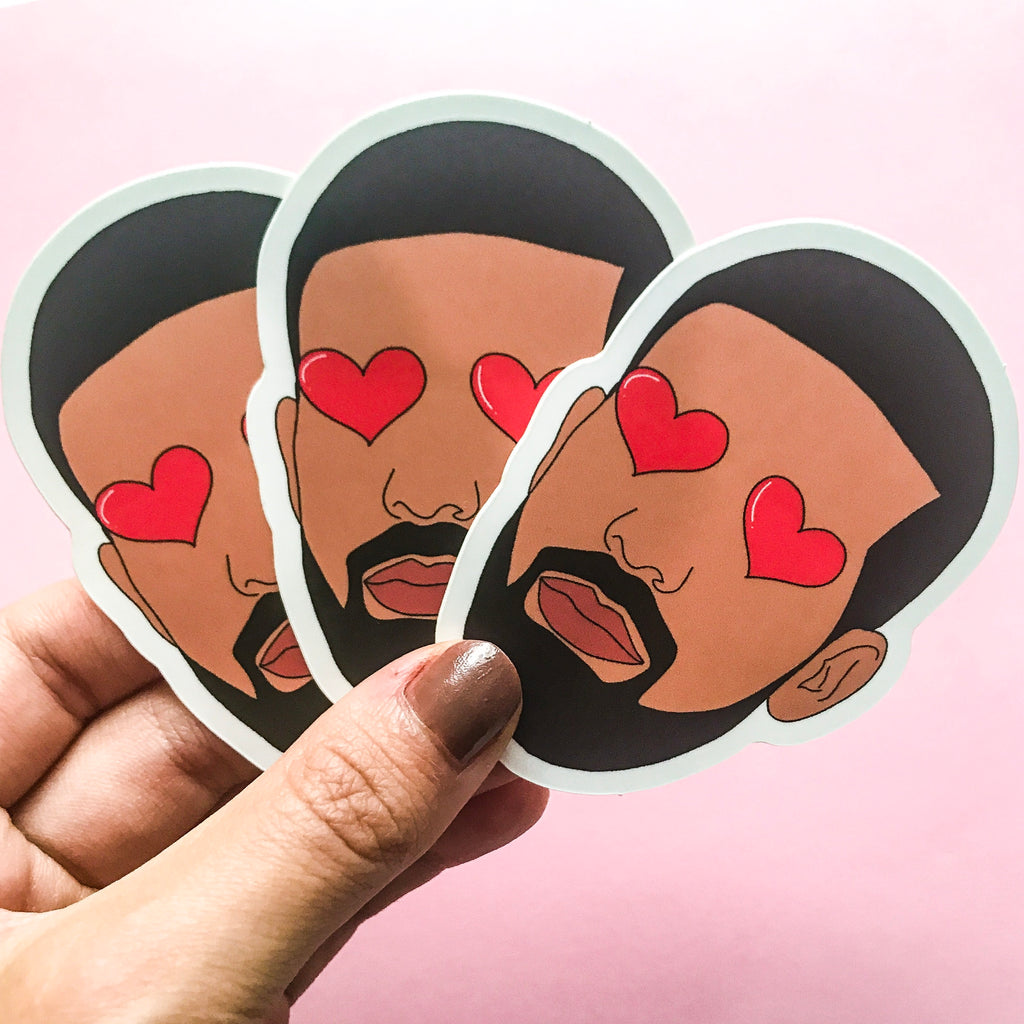 Heart Eyes Drake Sticker - pinksundays